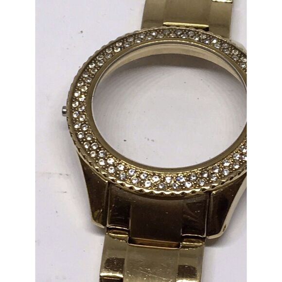 Authentic Fossil Watch Parts Links Case Band 18mm Stainless Steel Gold A676 - Picture 6 of 12
